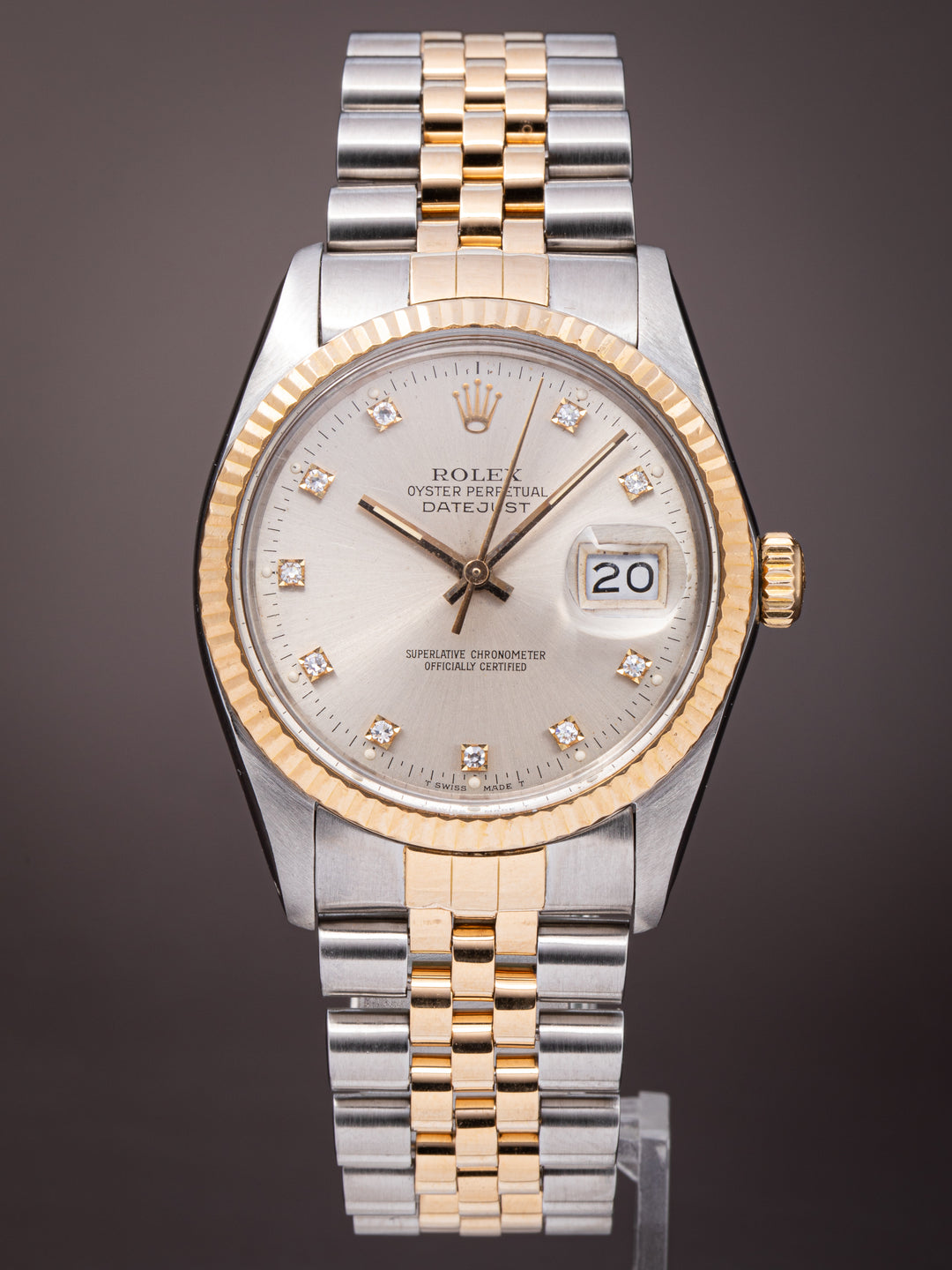 Rolex Stainless Steel and 18k Yellow Gold Datejust (16013)