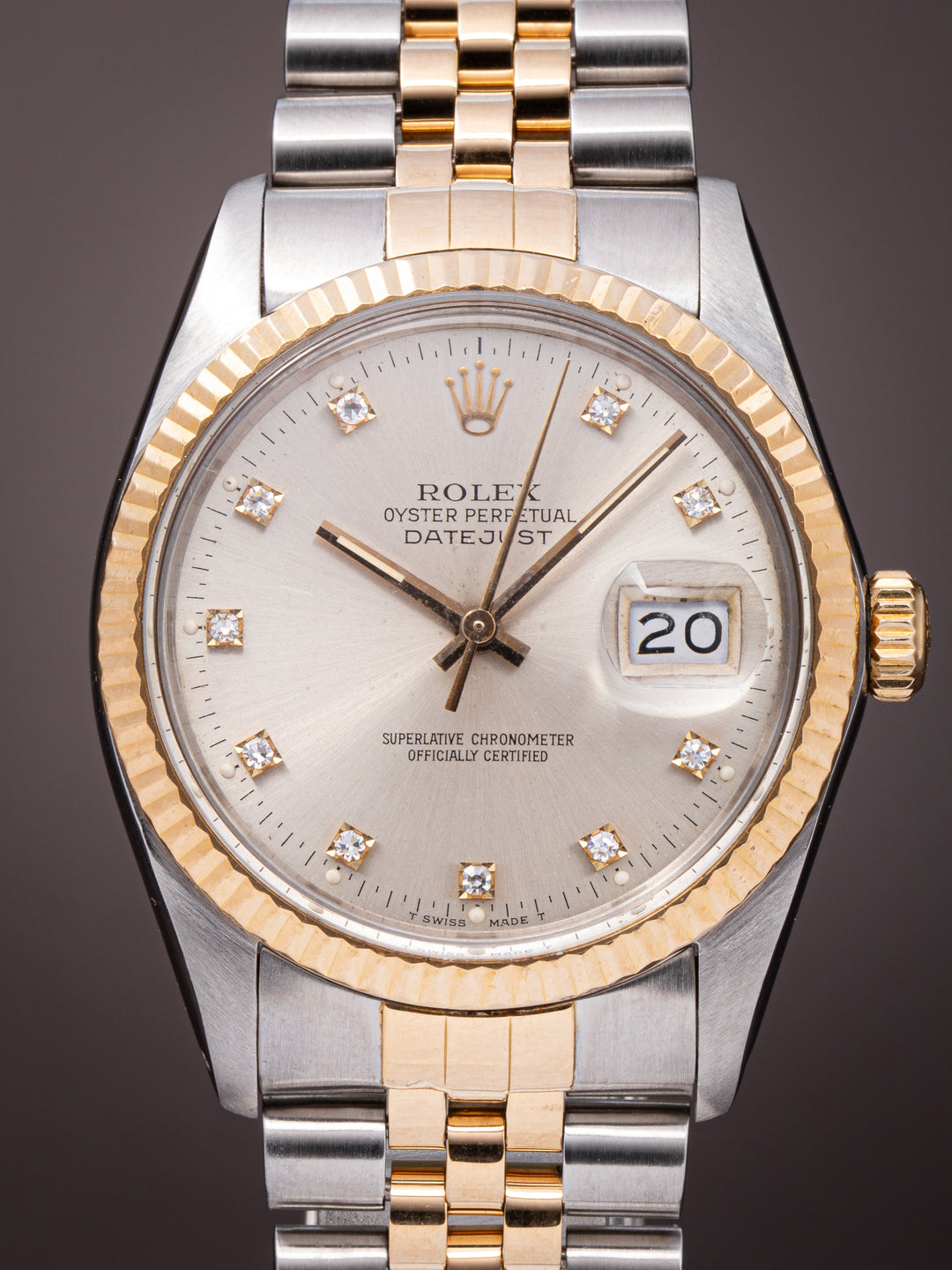 Rolex Stainless Steel and 18k Yellow Gold Datejust (16013)