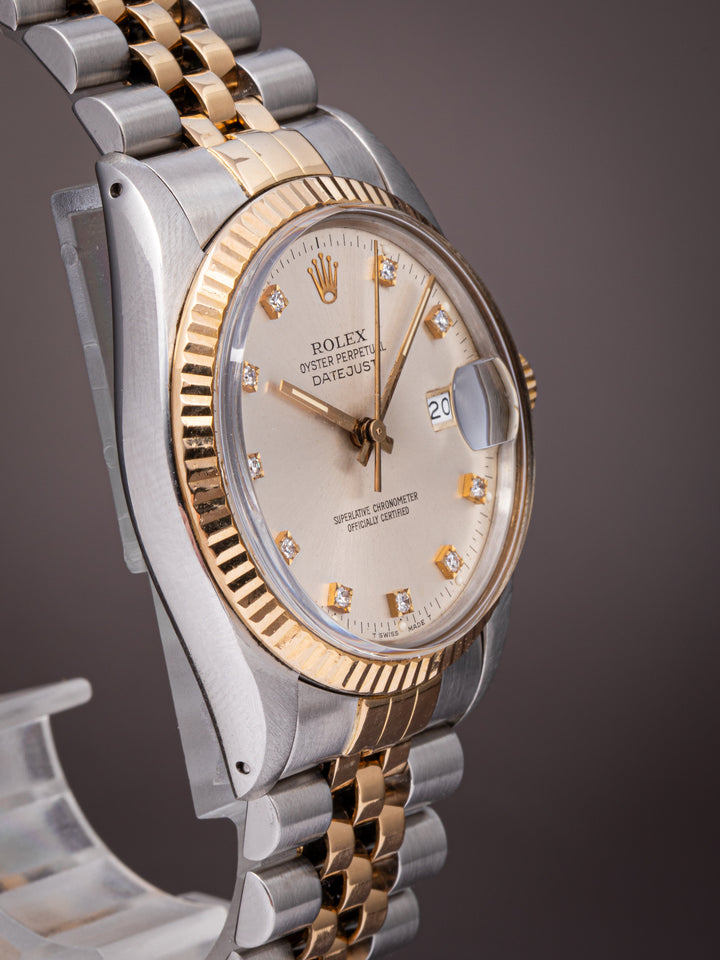 Rolex Stainless Steel and 18k Yellow Gold Datejust (16013)
