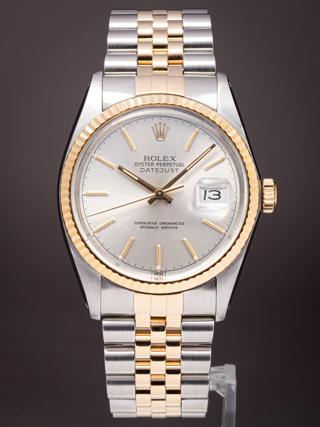 Rolex Stainless Steel and 18k Yellow Gold Datejust (16013)