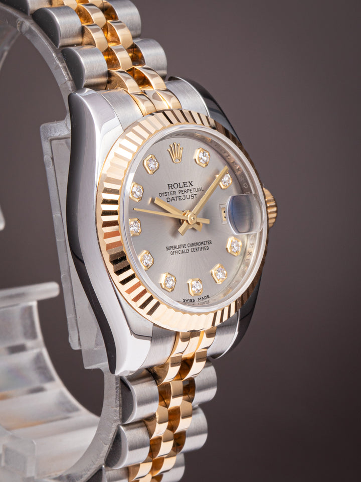 Rolex Stainless Steel and 18k Yellow Gold Women's Datejust (179173)