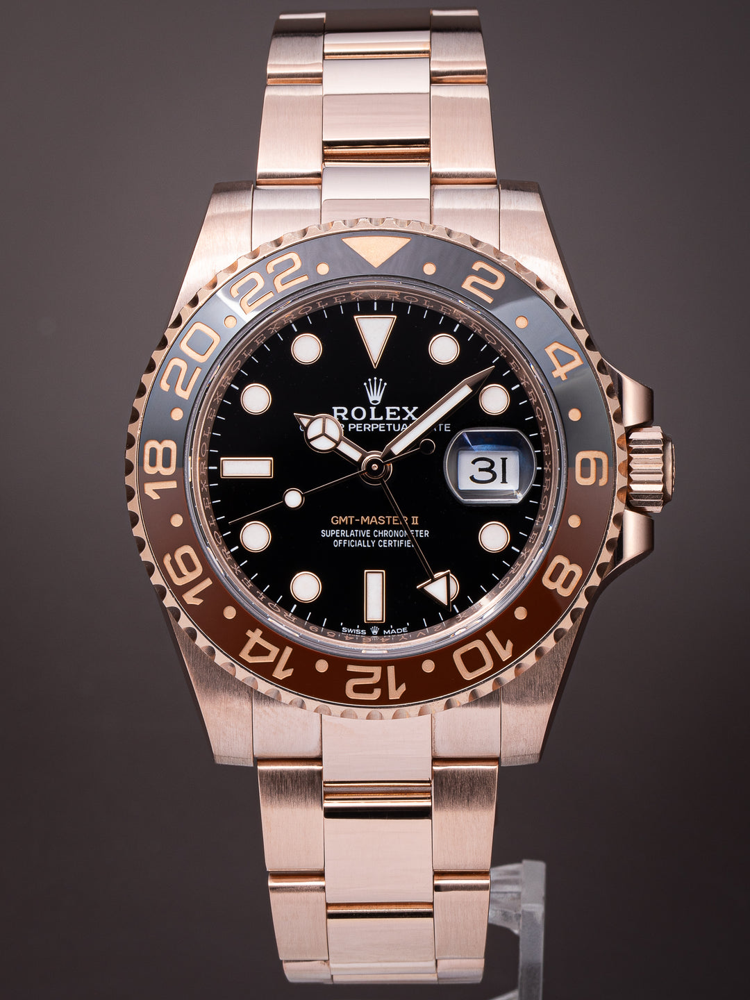 Rolex 18k Rose Gold GMT-Master II (126715CHNR)