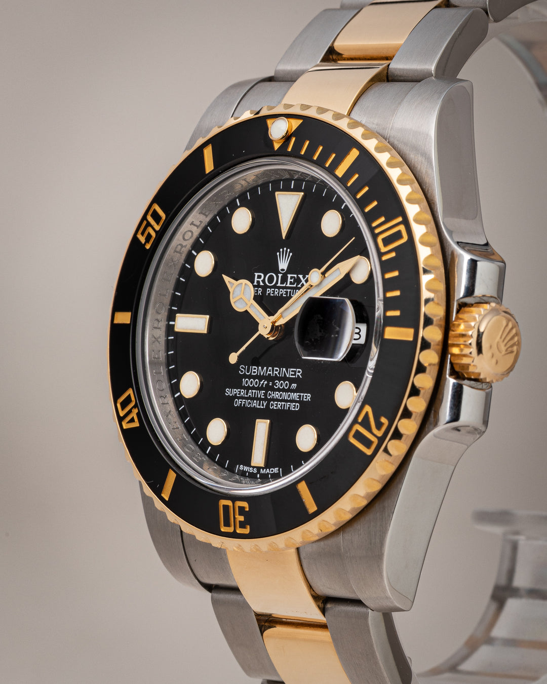 Rolex Stainless Steel and 18k Yellow Gold Submariner Date (116613LN)