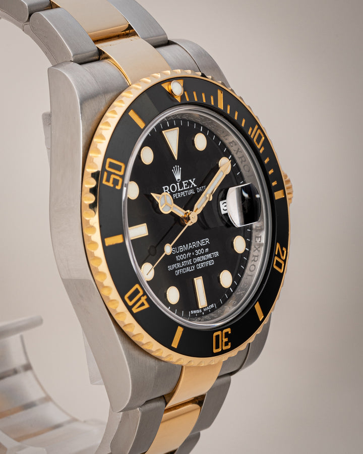 Rolex Stainless Steel and 18k Yellow Gold Submariner Date (116613LN)