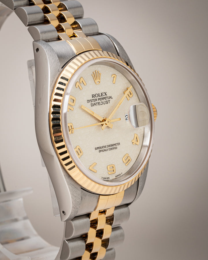 Rolex Stainless Steel and 18k Yellow Gold Datejust (16233)