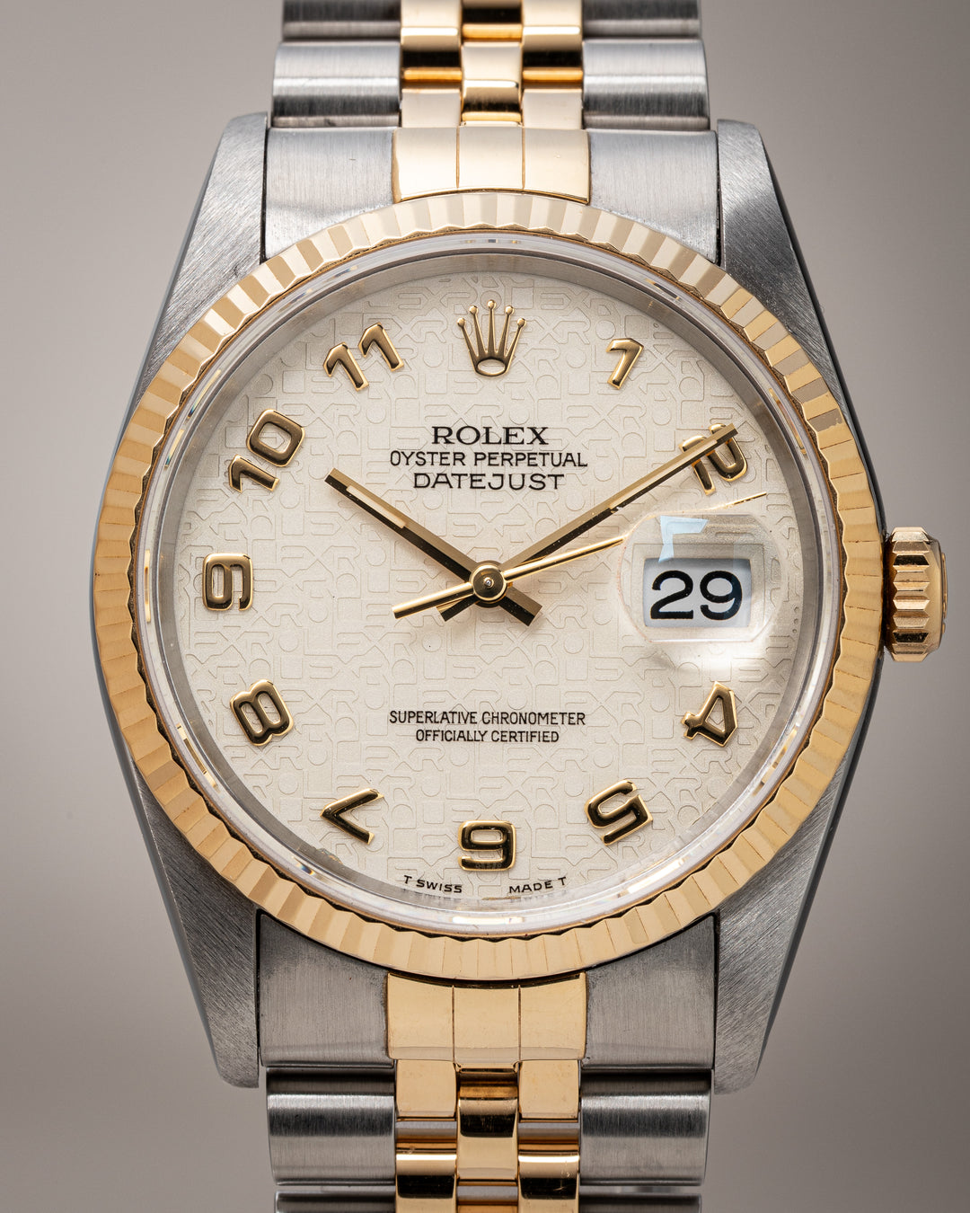 Rolex Stainless Steel and 18k Yellow Gold Datejust (16233)