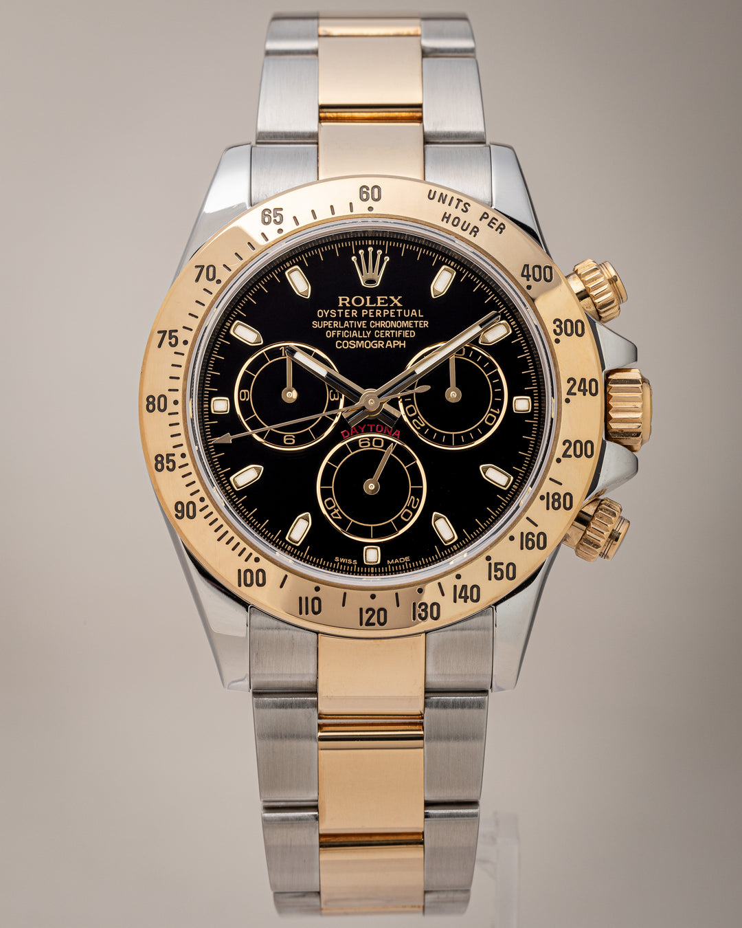 Rolex Stainless Steel and 18k Yellow Gold Cosmograph Daytona (116523)