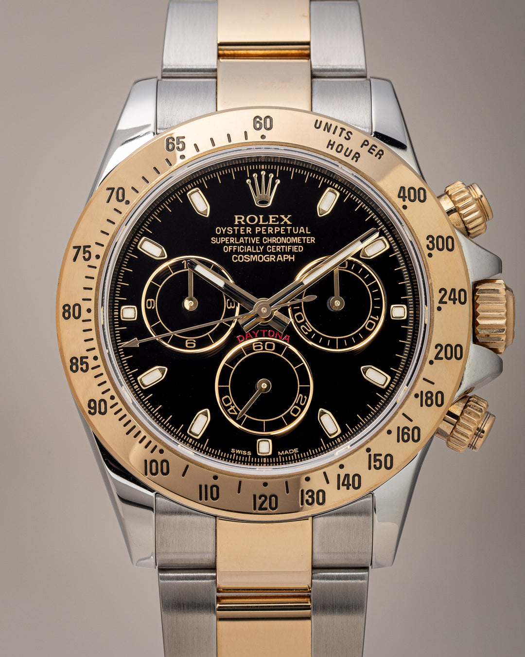 Rolex Stainless Steel and 18k Yellow Gold Cosmograph Daytona (116523)