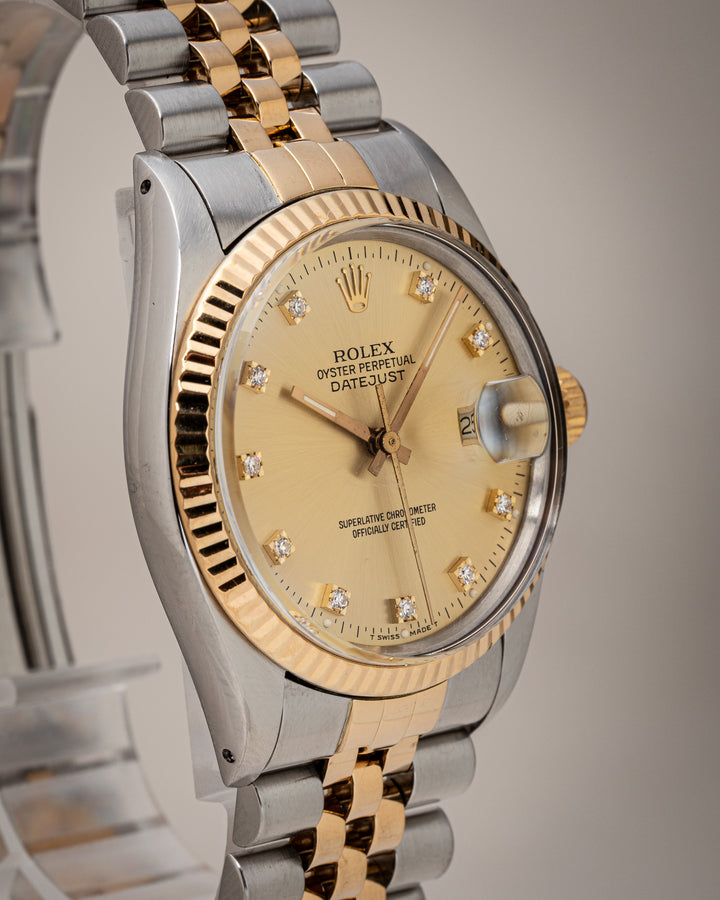Rolex Stainless Steel and 18k Yellow Gold Datejust (16013)