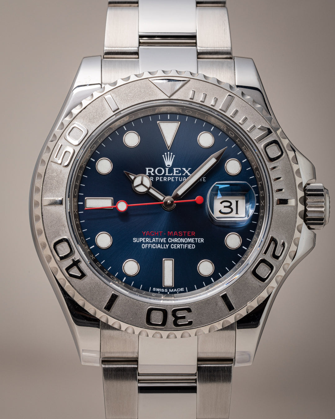 Rolex Stainless Steel and Platinum Yacht-Master (116622)