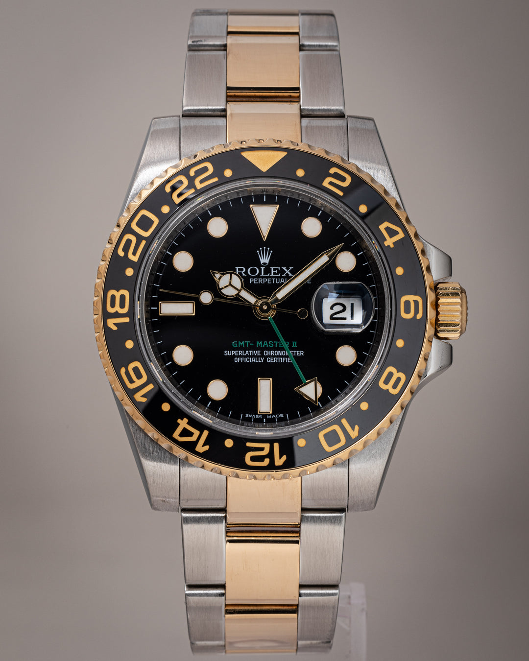 Rolex Stainless Steel and 18k Yellow Gold GMT-Master II (116713LN