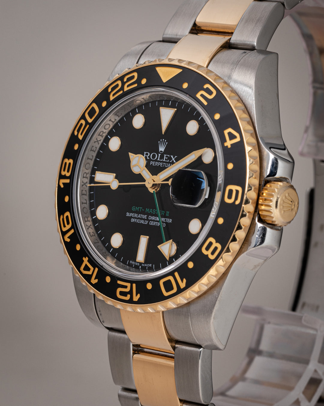 Rolex Stainless Steel and 18k Yellow Gold GMT-Master II (116713LN)