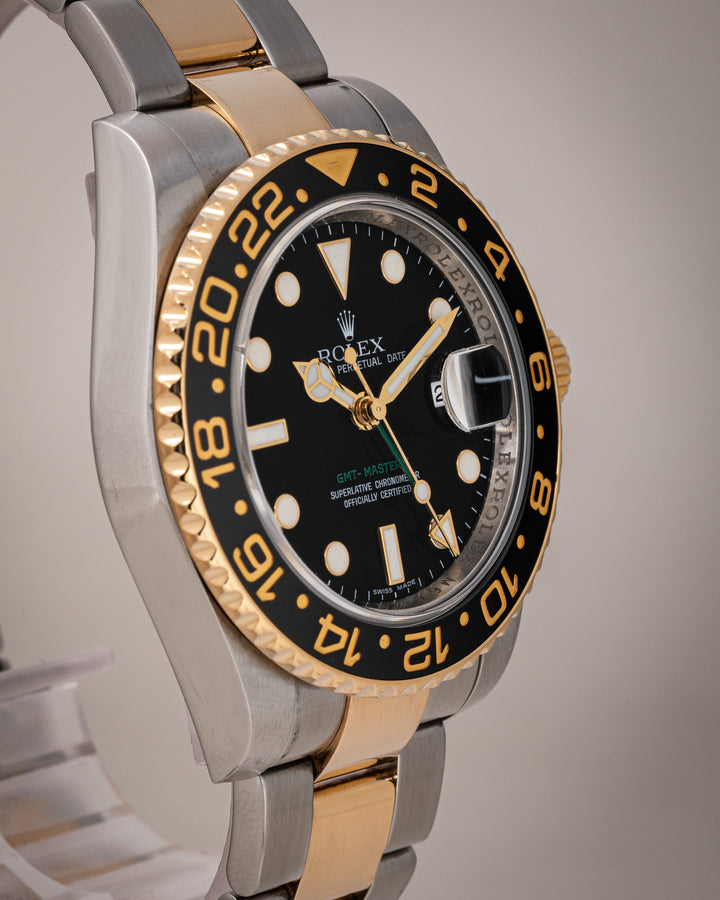 Rolex Stainless Steel and 18k Yellow Gold GMT-Master II (116713LN)