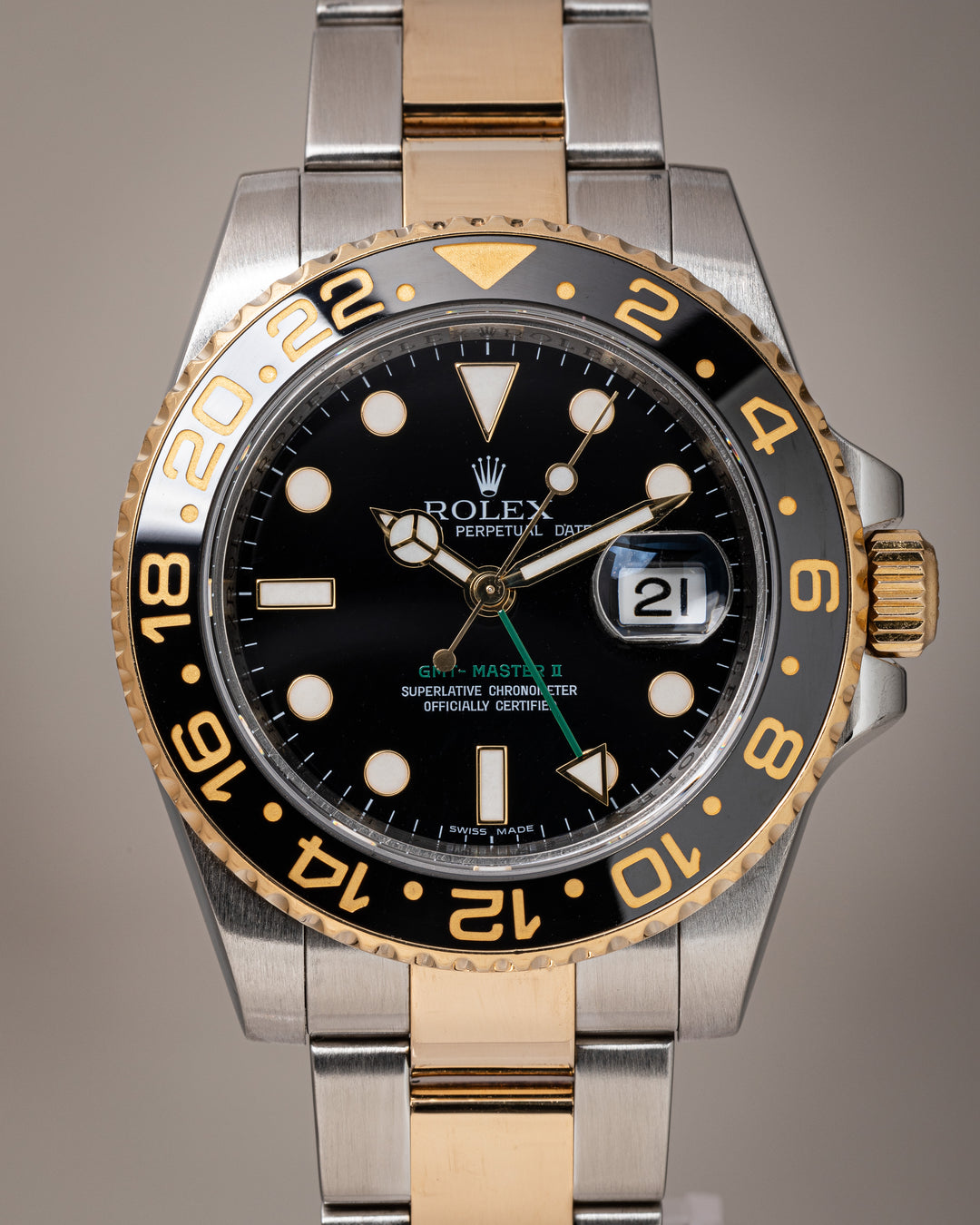 Rolex Stainless Steel and 18k Yellow Gold GMT-Master II (116713LN)