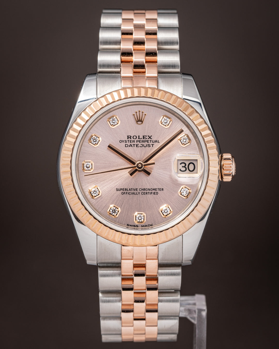 Rolex Stainless Steel and 18k Rose Gold Women's Datejust (178271)