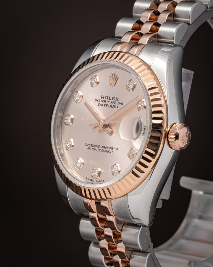 Rolex Stainless Steel and 18k Rose Gold Women's Datejust (178271)