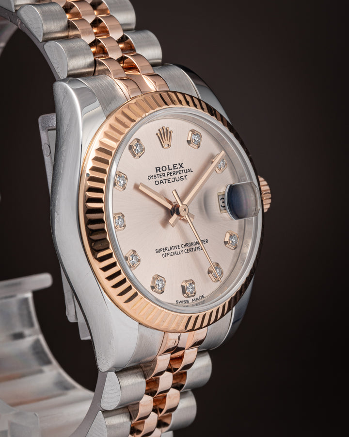 Rolex Stainless Steel and 18k Rose Gold Women's Datejust (178271)
