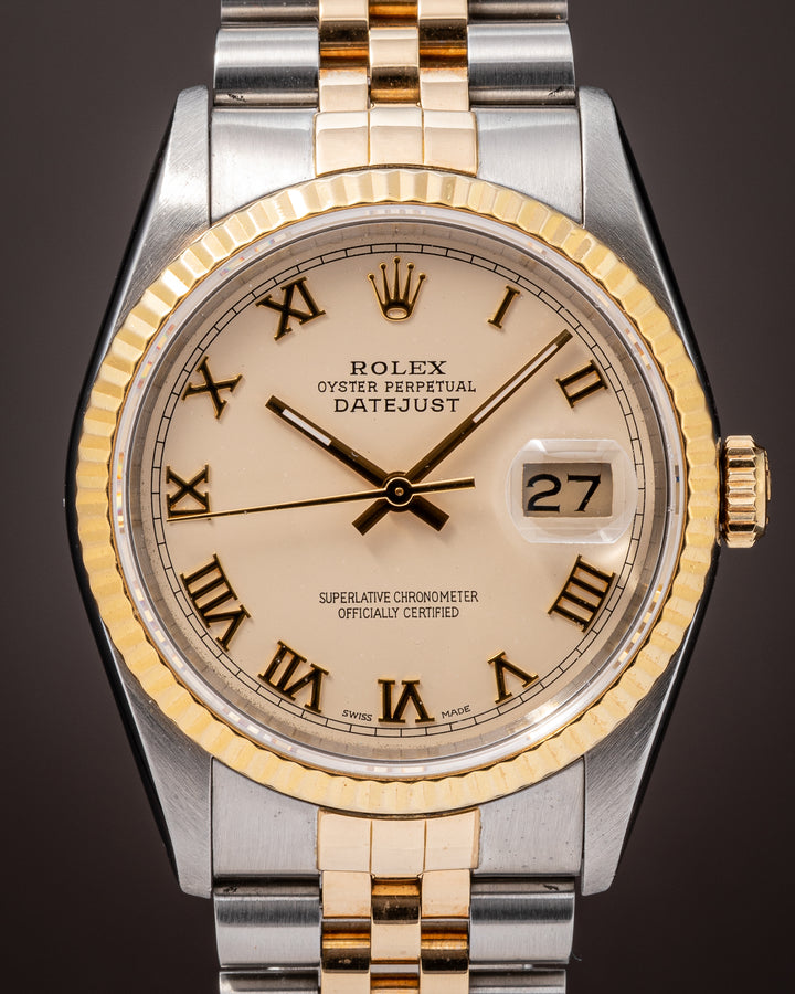 Rolex Stainless Steel and 18k Yellow Gold Datejust (16233)