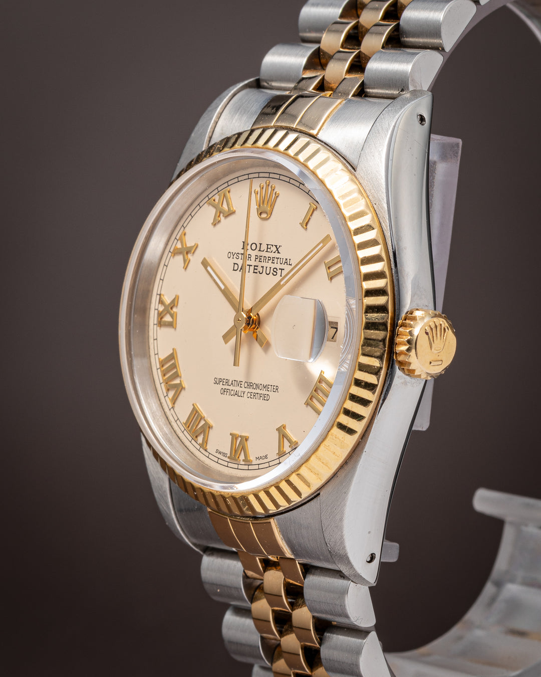Rolex Stainless Steel and 18k Yellow Gold Datejust (16233)