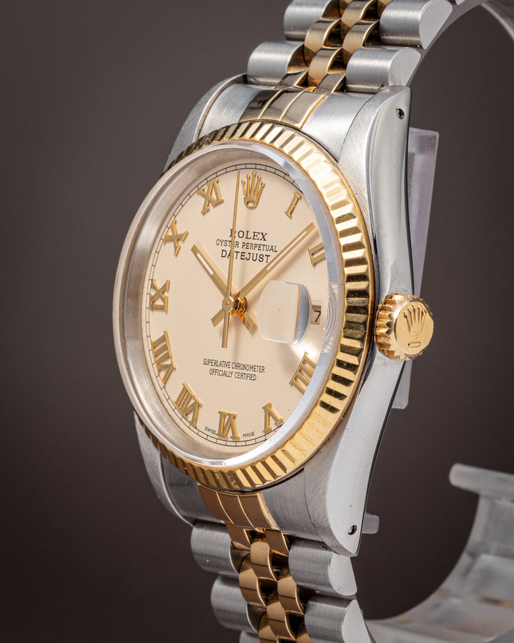 Rolex Stainless Steel and 18k Yellow Gold Datejust (16233)