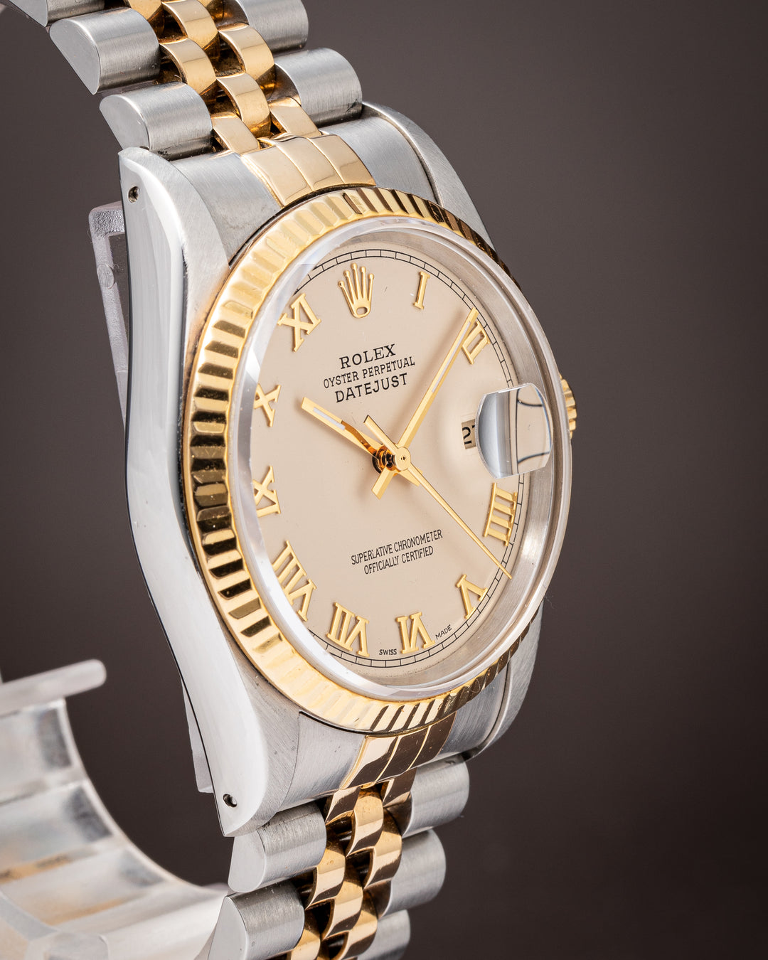 Rolex Stainless Steel and 18k Yellow Gold Datejust (16233)
