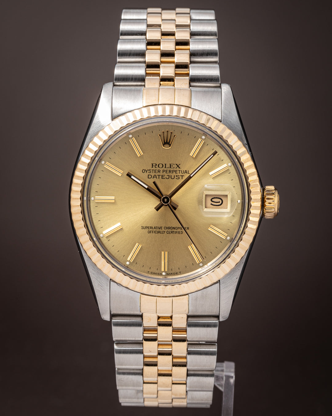 Rolex Stainless Steel and 18k Yellow Gold Datejust (16013)