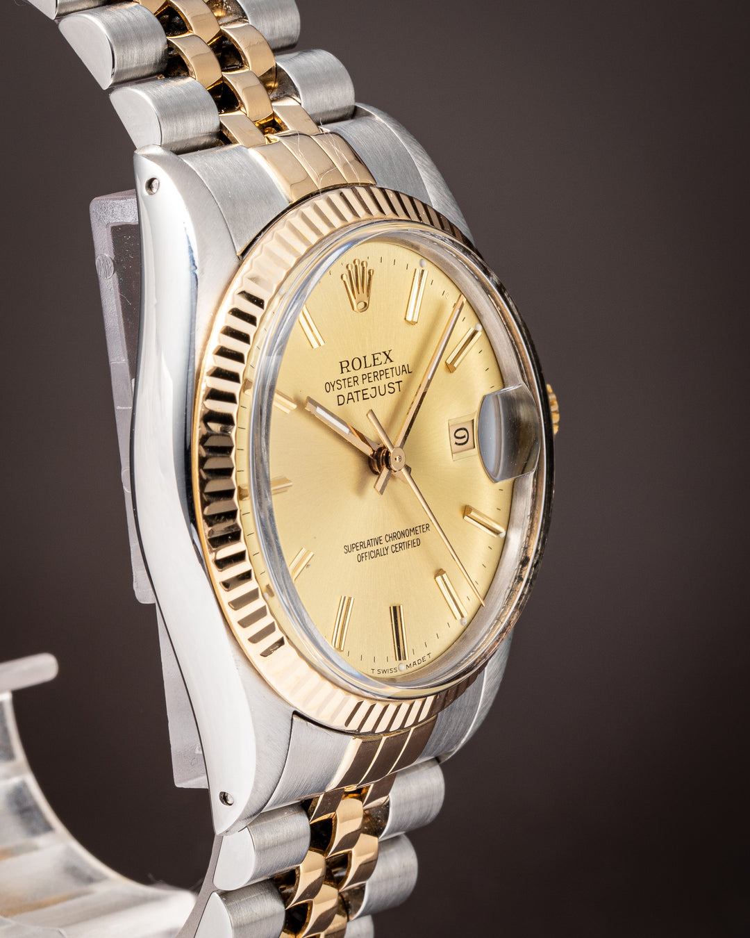 Rolex Stainless Steel and 18k Yellow Gold Datejust (16013)
