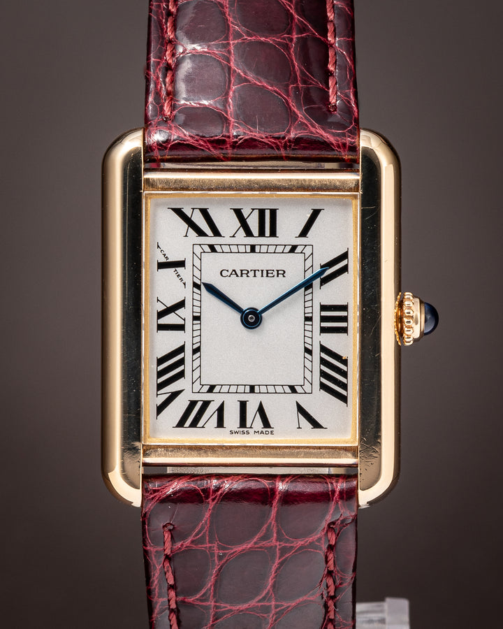 Cartier 18k Yellow Gold and Stainless Steel Tank Solo Quartz (W1018755)