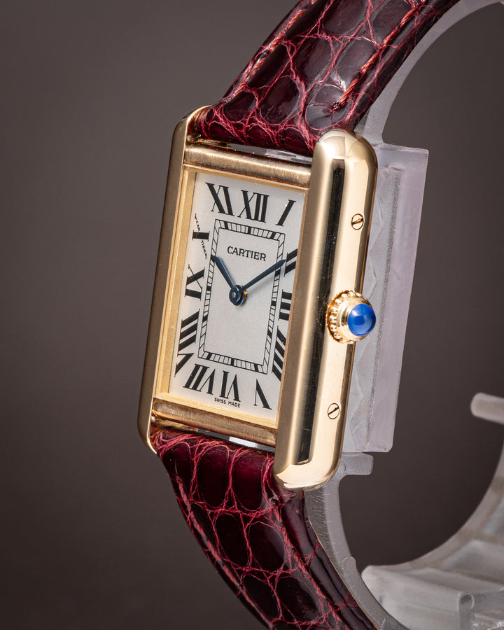 Cartier 18k Yellow Gold and Stainless Steel Tank Solo Quartz (W1018755)