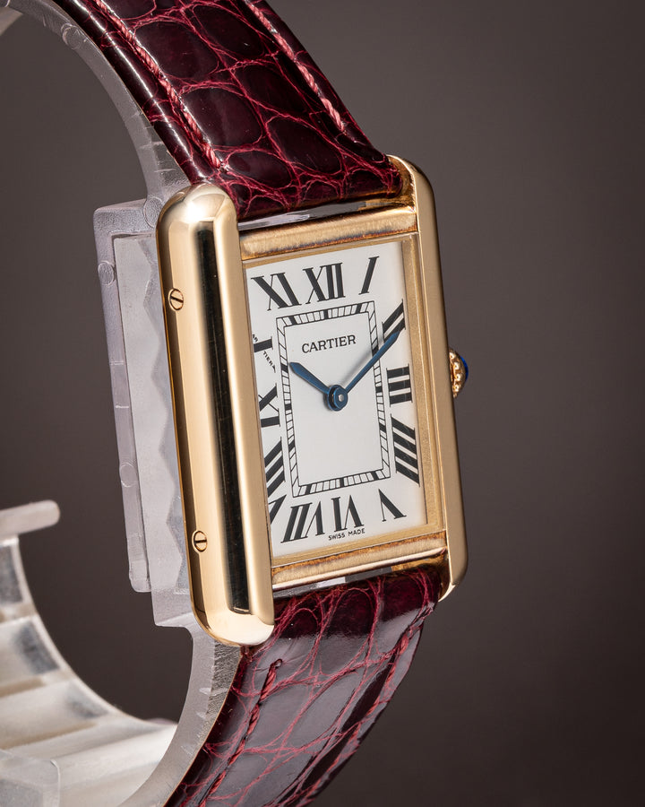 Cartier 18k Yellow Gold and Stainless Steel Tank Solo Quartz (W1018755)