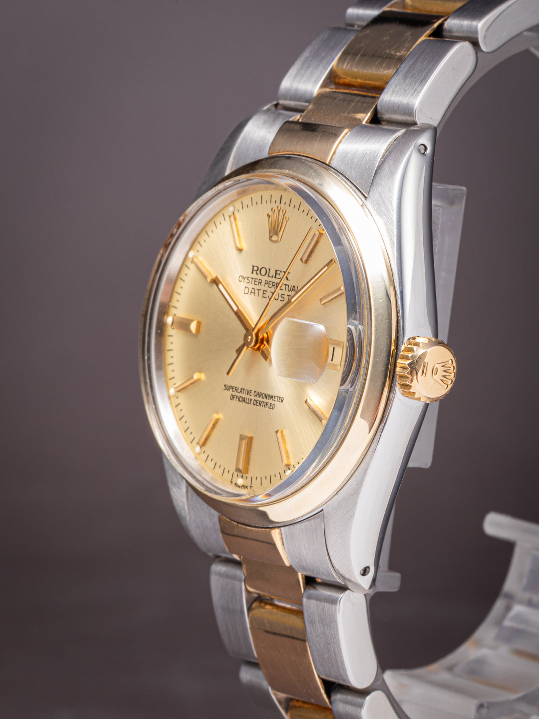 Rolex Stainless Steel and 14k Yellow Gold Datejust (16003)