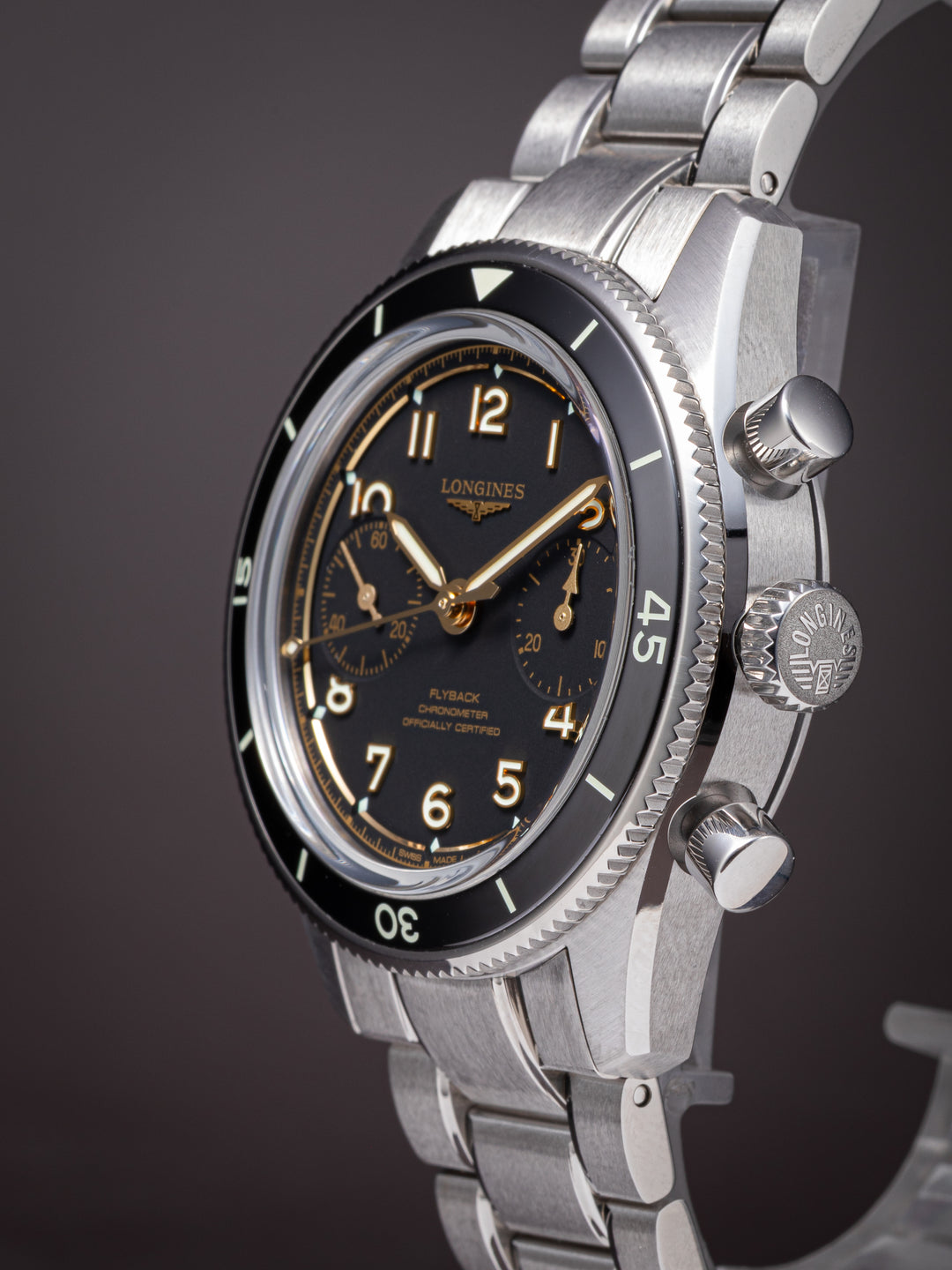 Longines Stainless Steel Spirit Pilot Flyback Chronograph (L3.721.4.53.6)