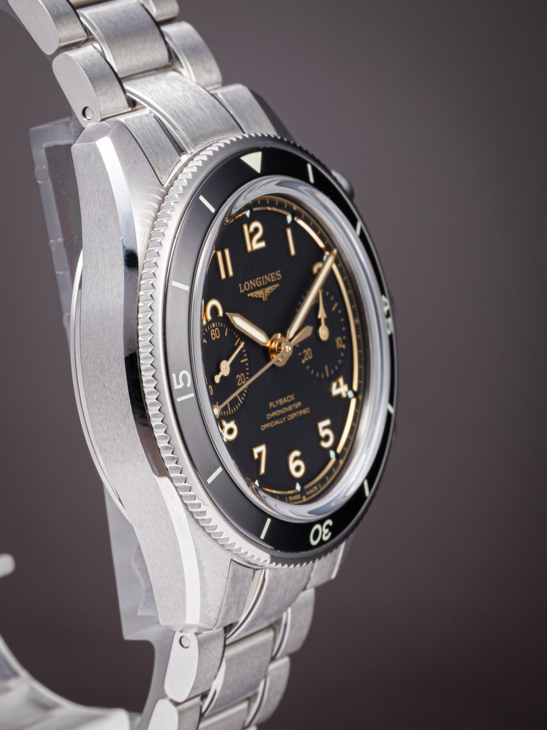 Longines Stainless Steel Spirit Pilot Flyback Chronograph (L3.721.4.53.6)