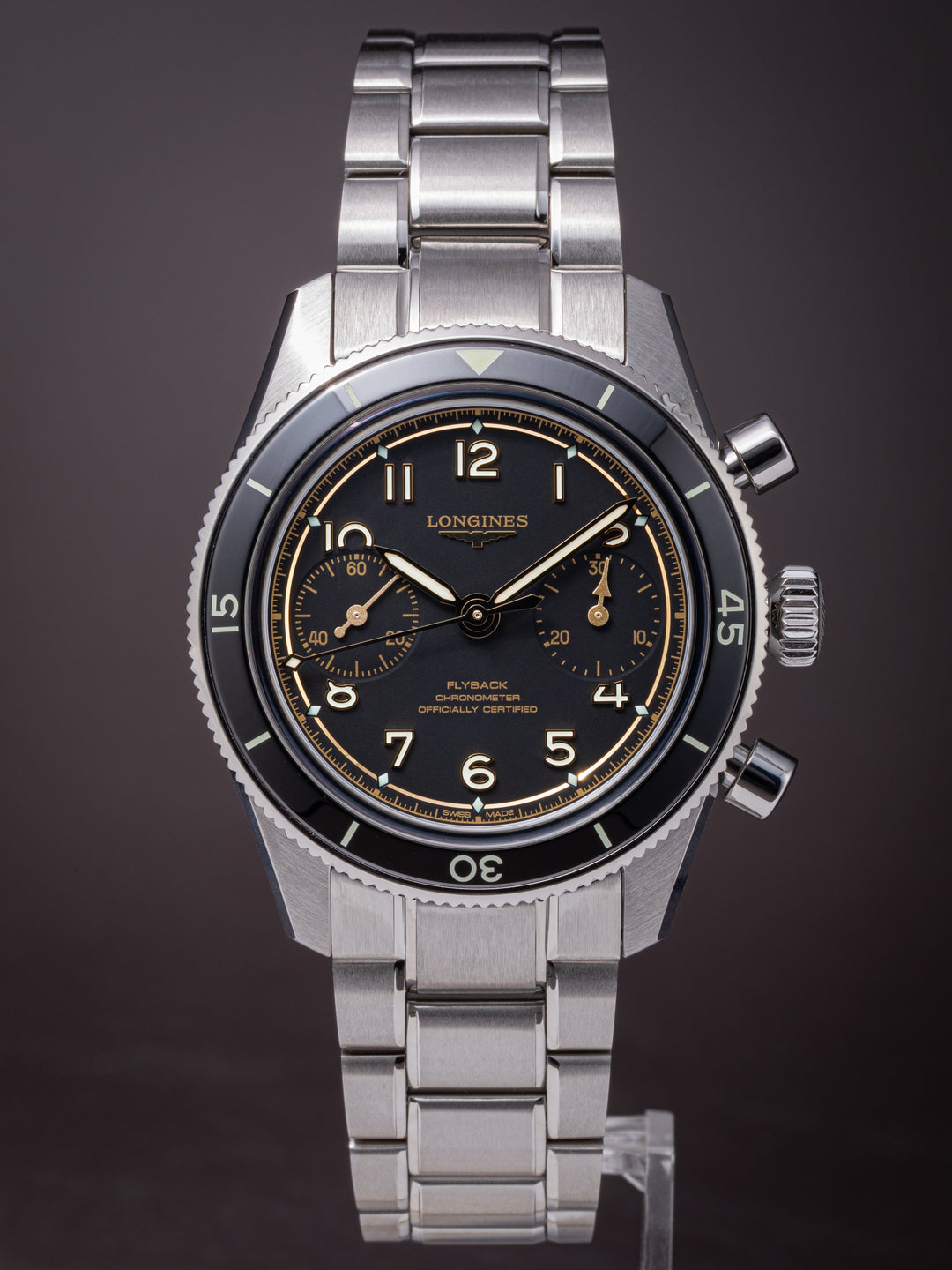 Longines Stainless Steel Spirit Pilot Flyback Chronograph (L3.721.4.53.6)