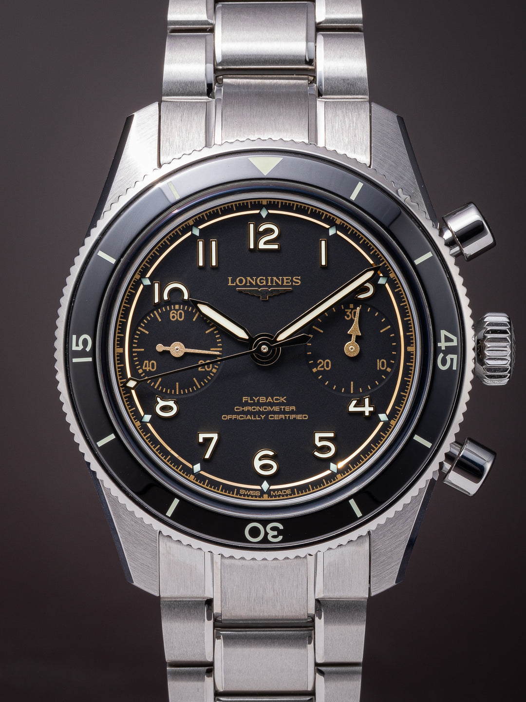 Longines Stainless Steel Spirit Pilot Flyback Chronograph (L3.721.4.53.6)