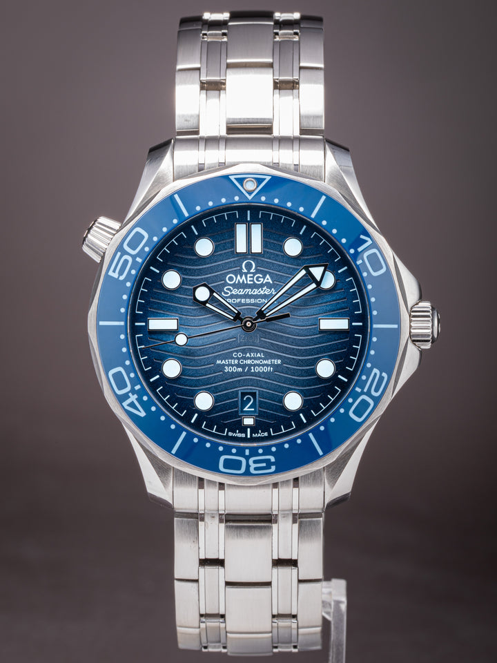 Omega Stainless Steel Seamaster Diver 300M "Summer Blue" (210.30.42.20.03.003)
