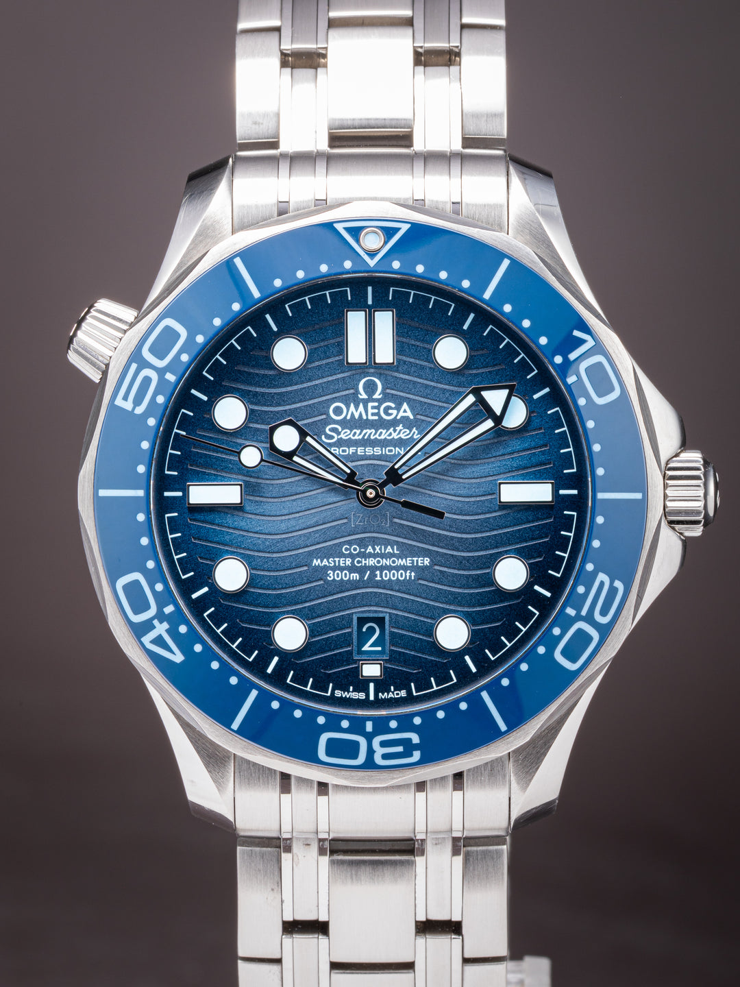 Omega Stainless Steel Seamaster Diver 300M "Summer Blue" (210.30.42.20.03.003)