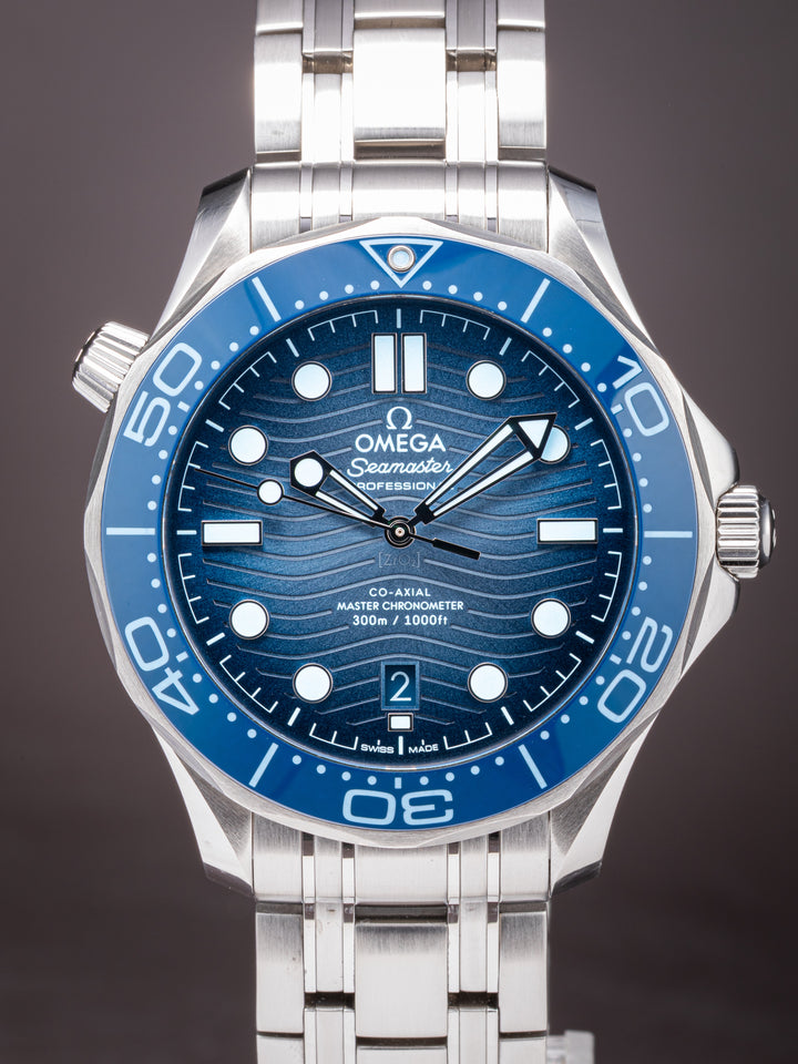 Omega Stainless Steel Seamaster Diver 300M "Summer Blue" (210.30.42.20.03.003)