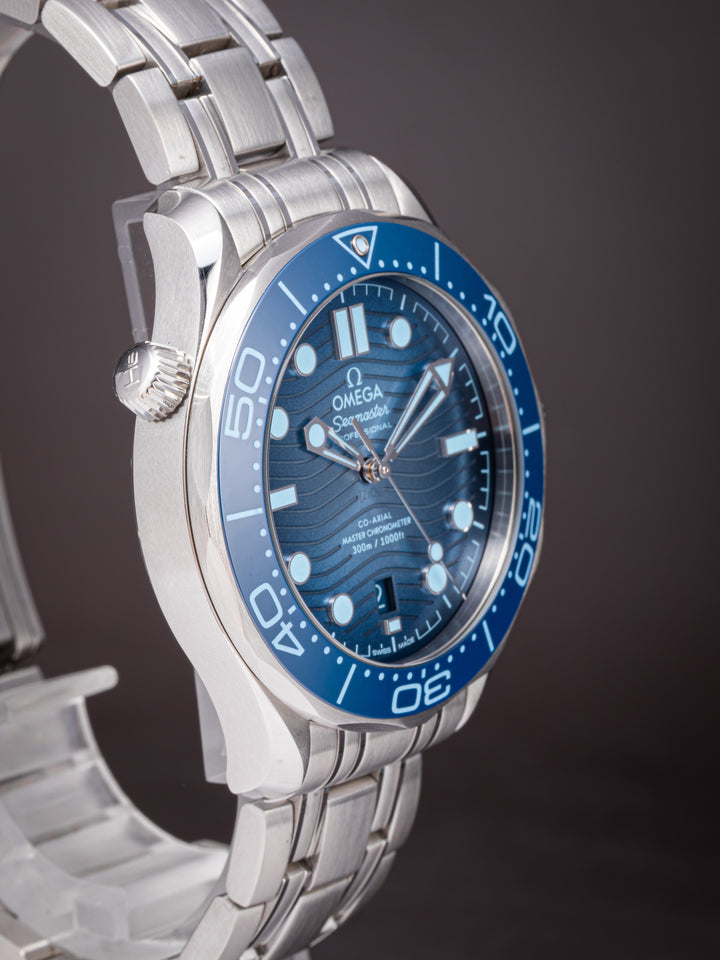 Omega Stainless Steel Seamaster Diver 300M "Summer Blue" (210.30.42.20.03.003)