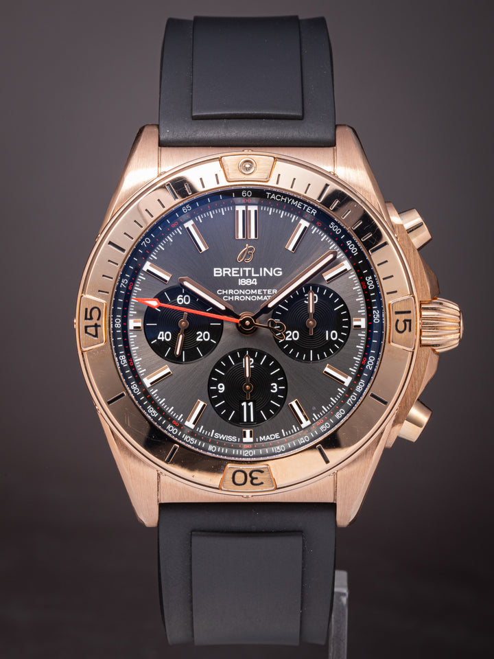 Breitling 18k Rose Gold Chronomat B01 Chronograph 42 (RB0134)