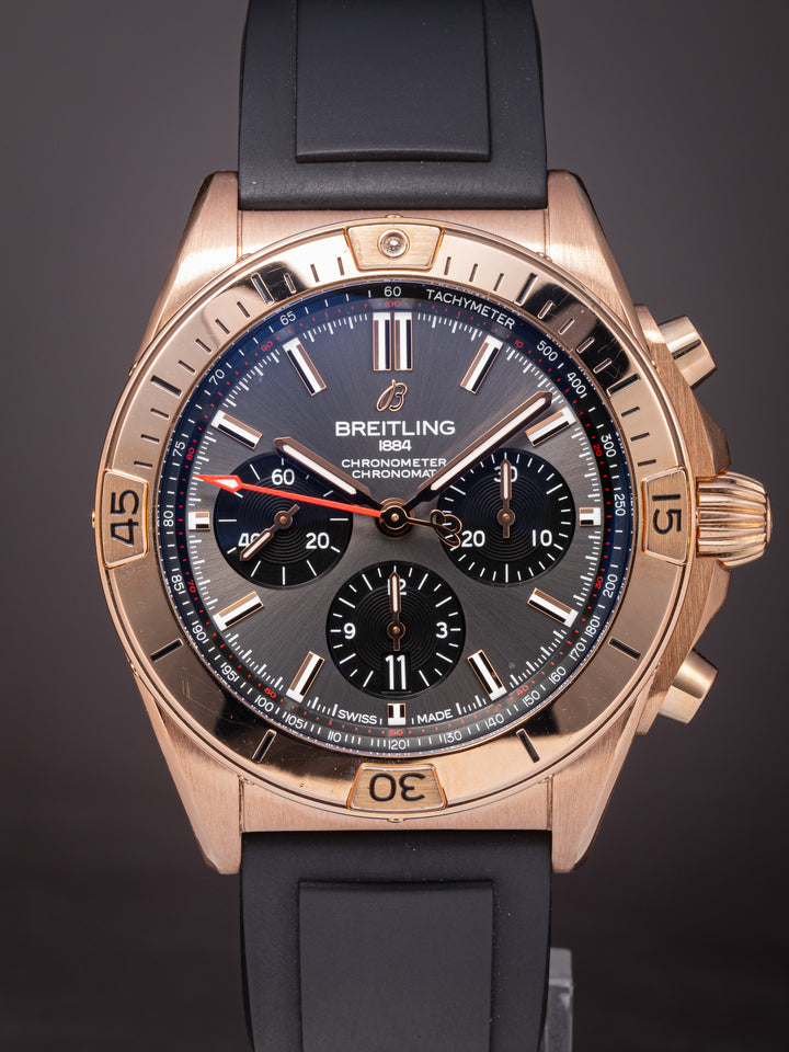 Breitling 18k Rose Gold Chronomat B01 Chronograph 42 (RB0134)