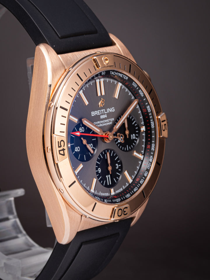 Breitling 18k Rose Gold Chronomat B01 Chronograph 42 (RB0134)