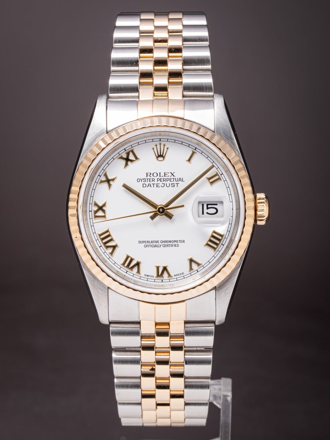 Rolex Stainless Steel and 18k Yellow Gold Datejust (16233)