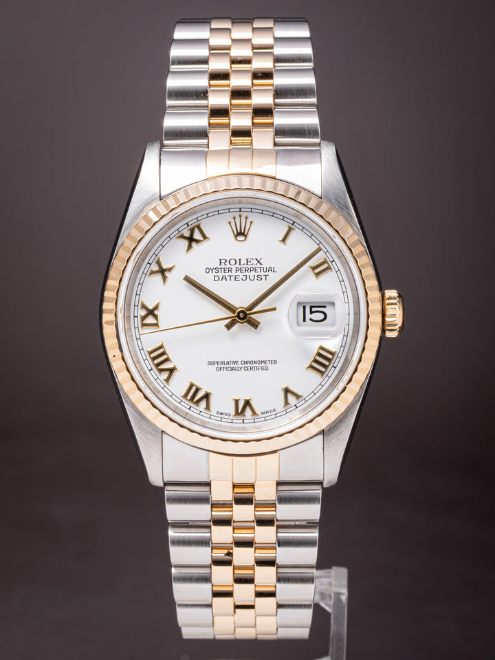 Rolex Stainless Steel and 18k Yellow Gold Datejust (16233)