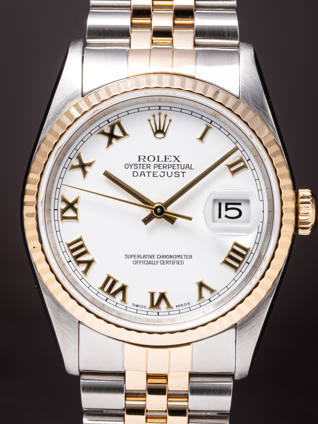 Rolex Stainless Steel and 18k Yellow Gold Datejust (16233)