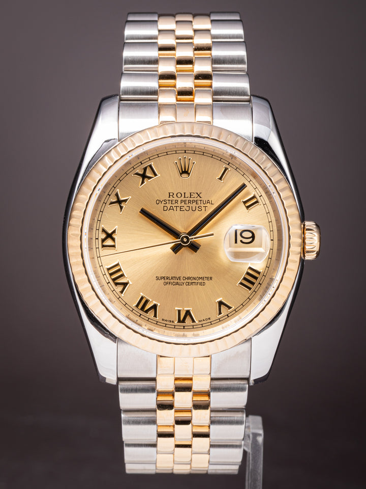 Rolex Stainless Steel and 18k Yellow Gold Datejust (116233)