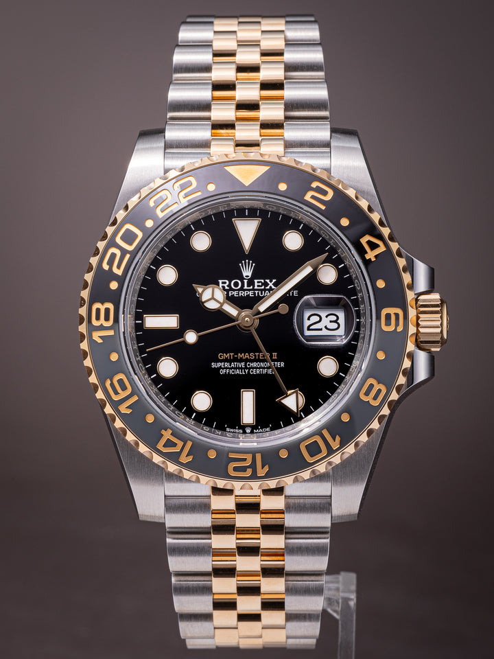 Rolex Stainless Steel and 18k Yellow Gold GMT-Master II (126713GRNR)