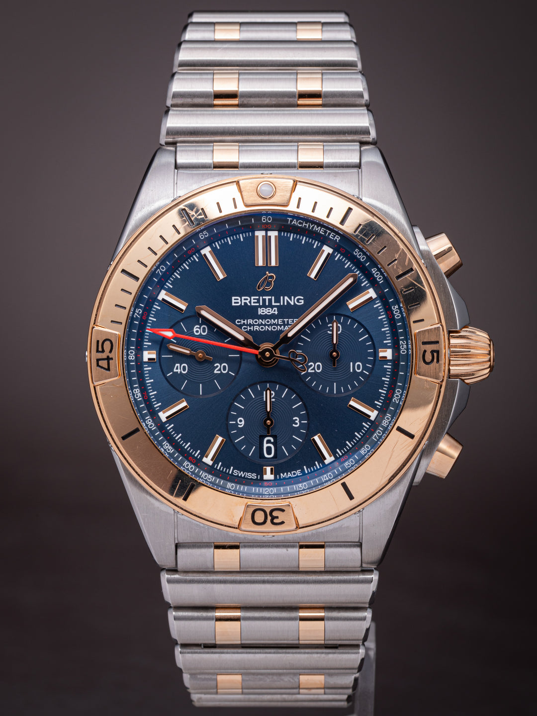 Breitling Stainless Steel and 18k Rose Gold Chronomat B01 42 (UB0134)