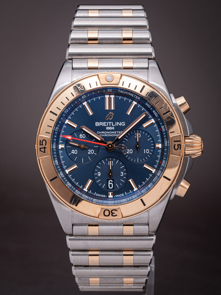 Breitling Stainless Steel and 18k Rose Gold Chronomat B01 42 (UB0134)