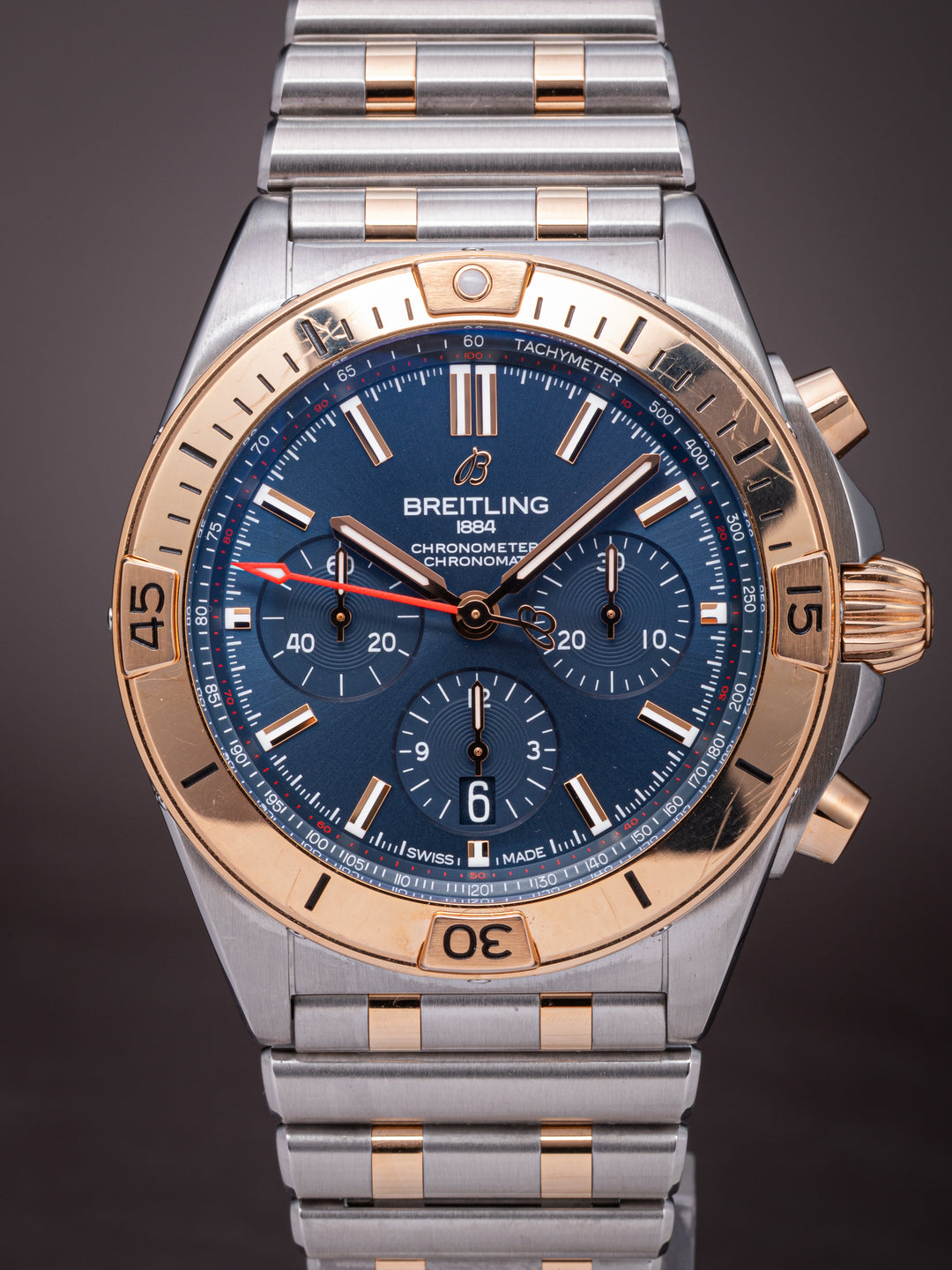 Breitling Stainless Steel and 18k Rose Gold Chronomat B01 42 (UB0134)